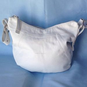 White Leather Hobo Bag